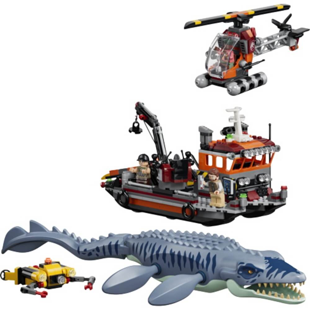 Lego Mosasaurus Dinosaur Boat Attack